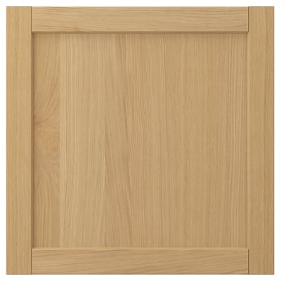 Forsbaka wood cabinet door, light brown, square shape with beveled edges.