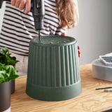FRÄKENVÄXT Plant pot, in/outdoor/deep green, 24 cm