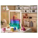 Small white lamp for kids. Perfect for reading. Adjustable brightness. Safe and sturdy design.