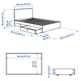Illustration with measurements for the product: GLADSTAD.