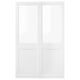 Option: White GRIMO closet doors with top glass panel.