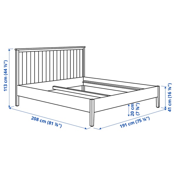 GULLABERG Bedroom furniture, set of 3, white, 180x200 cm