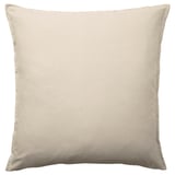 GURLI: neutral-colored square pillow, plain design, unbleached cotton.