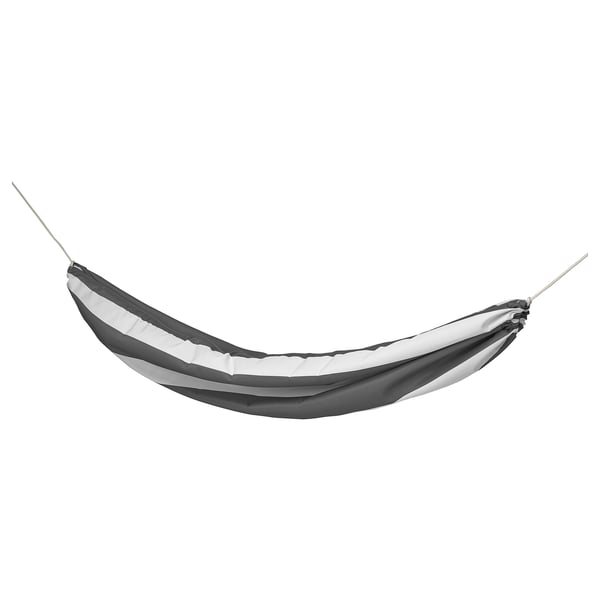 HAMNÖN Hammock, anthracite/white, 150x265 cm -