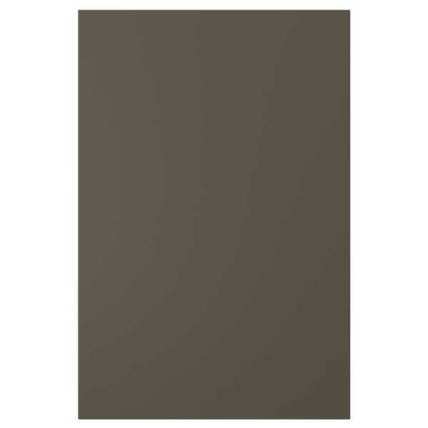 Brown HAVSTORP cabinet door, smooth acrylic finish, fiberboard, left/right mount.