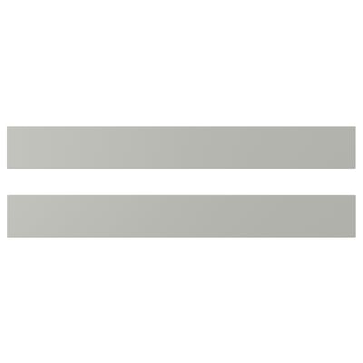 Two light grey rectangular panels side by side, smooth, flat, modern design.