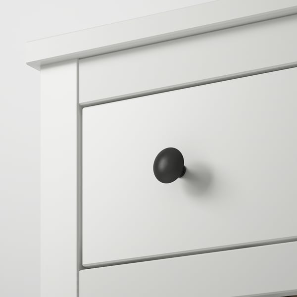 White cabinet, black handle