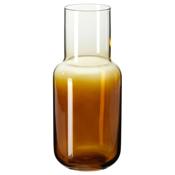 Brown glass vase, classic & elegant, for flowers or display.