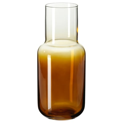 Brown glass vase, classic & elegant, for flowers or display.