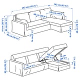 Illustration with measurements for the product: HYLTARP.