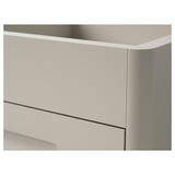 Modern, sleek furniture with smooth, powder-coated surfaces. Designed for easy gliding and silent drawer closure.