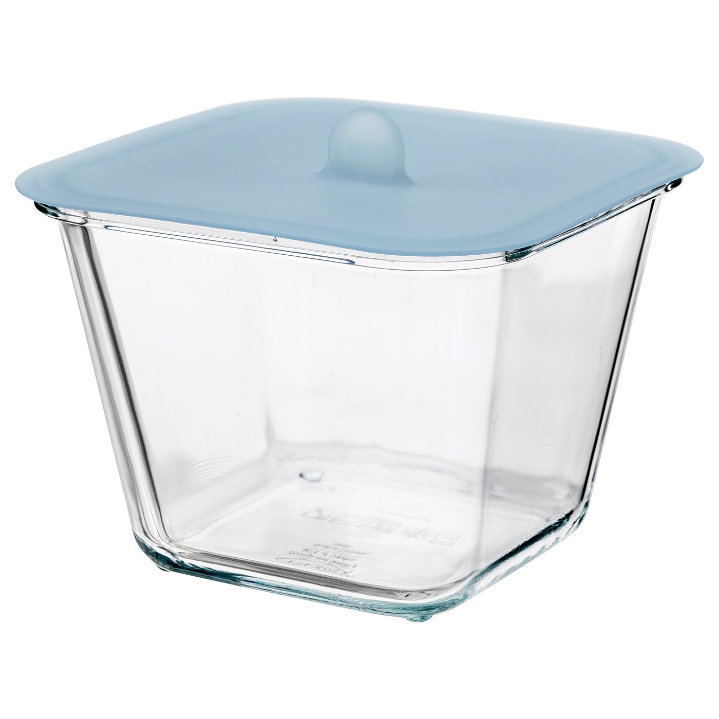 IKEA 365+ food container with lid, square glass/silicone, l