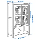 Illustration with measurements for the product: IVAR.