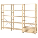 IVAR pine shelf unit, light wood, rectangular, sturdy design.