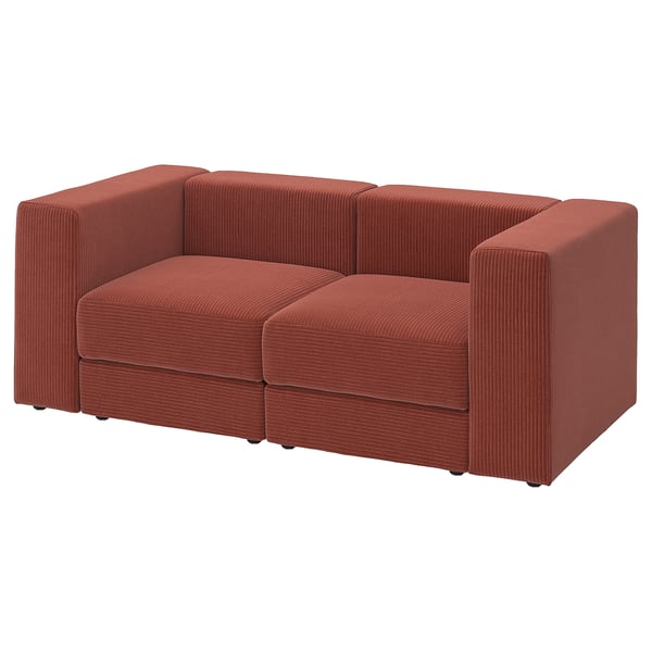 JÄTTEBO 2-seat modular sofa, Samsala brown-red