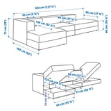 Illustration with measurements for the product: JÄTTEBO.