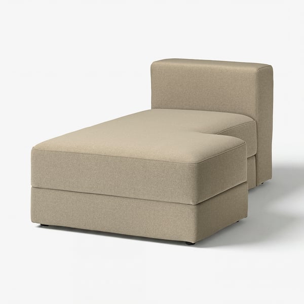 JÄTTEBO Chaise longue module, right, Johanneshov brown-beige