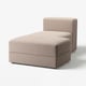 JÄTTEBO Chaise longue module, right, Samsala grey-beige