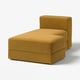 JÄTTEBO Chaise longue module, right, Samsala yellow-brown