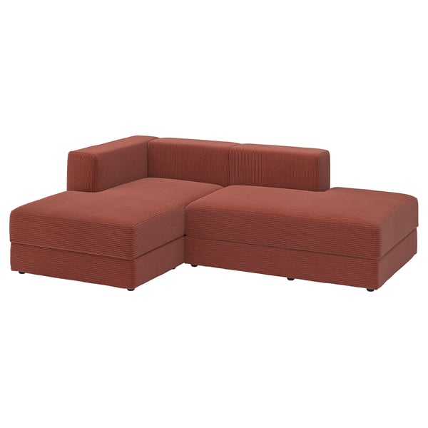 JÄTTEBO Chaise longue modules, Samsala brown-red