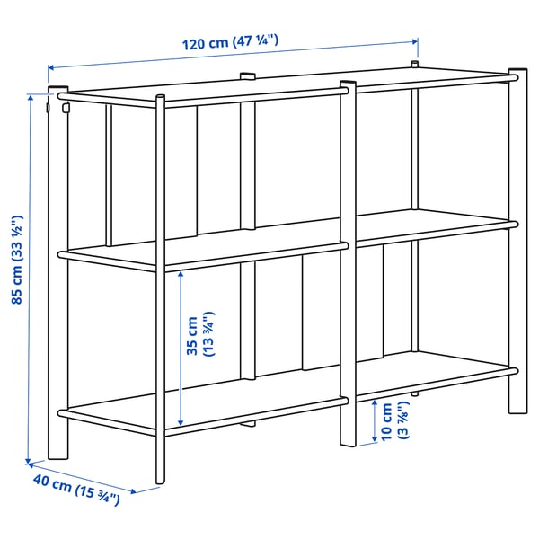 Illustration with measurements for the product: JÄTTESTA.