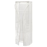 A JOSTEIN white shelving unit with a removable cover, suitable for outdoor and humid indoor use.