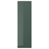 KALLARP high-gloss grey-green kitchen door, modern sleek design, partial recycled material.