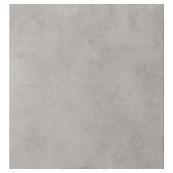 KALLVIKEN grey textured closet door; melamine laminate, particleboard, plastic edging.