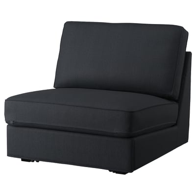 KIVIK dark gray upholstered sofa-bed, sleek design with cushions, comfortable.