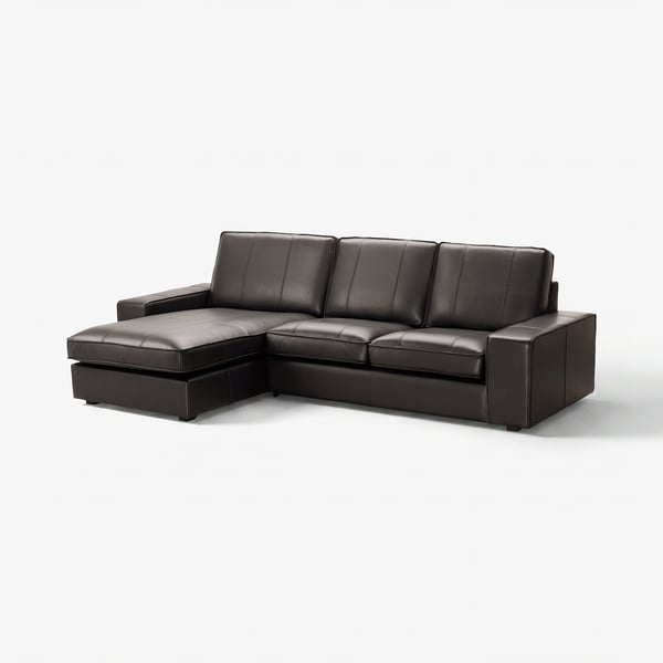 KIVIK 3-seat sofa, with chaise longue/Grann/Bomstad dark brown