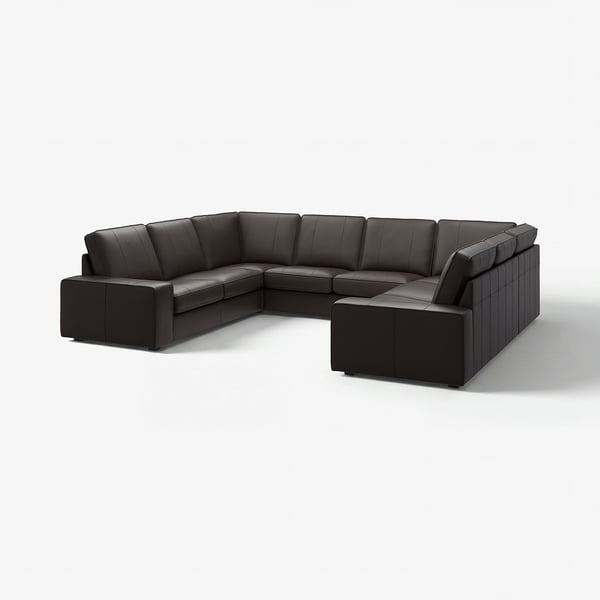 KIVIK U-shaped sofa, 6 seat, Grann/Bomstad dark brown