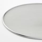 Round stainless steel splatter screen.