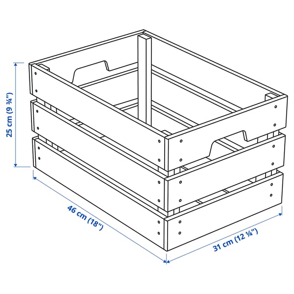 Illustration with measurements for the product: KNAGGLIG.