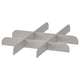 KOMPLEMENT grey wardrobe divider, polyester, star shape, organized compartments.