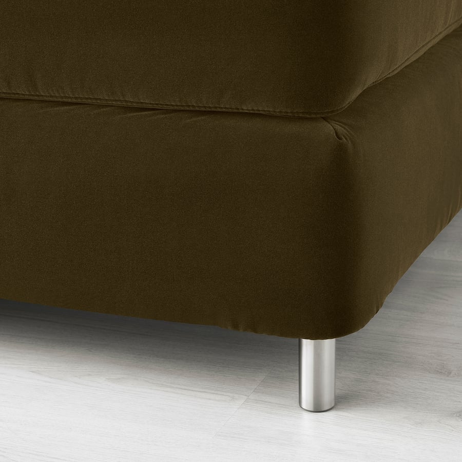 KONGSFJORD divan bed, Vågstranda firm/Tuddal Djuparp dark olive green, 160x200 cm IKEA Belgium