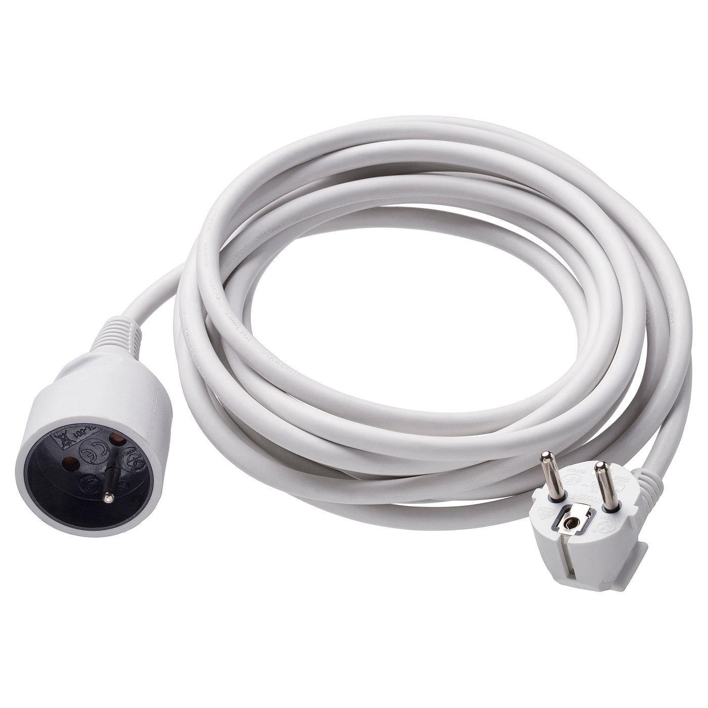 KOPPLA extension cord, earthed white, 5 m IKEA Belgium