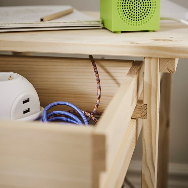 KRONÖREN Bedside table, pine, 32x39x55 cm