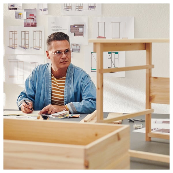 KRONÖREN Open wardrobe, pine, 90x49x181 cm