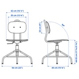 Illustration with measurements for the product: KULLABERG.