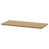 LÅDMAKARE wooden shelf, light beige, rectangular, simple design.