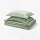 LÄKEVÄNDEROT Duvet cover and 2 pillowcases, light grey-green, 240x220/50x60 cm