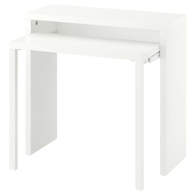 LÄNGDHOPP Pull-out desk, white, 90x39/71 cm