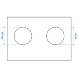 Illustration with measurements for the product: LAGAN.