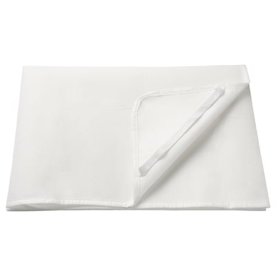 LENAST white mattress protector, rectangular, elastic corners, waterproof, polyester.