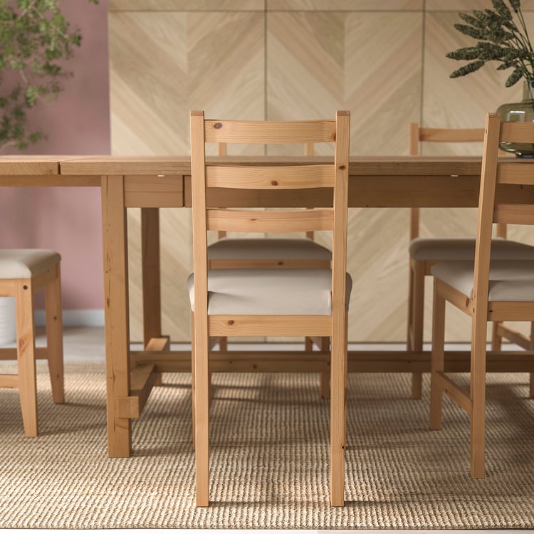 LERHAMN Chair, light antique stain/Vittaryd beige IKEA Belgium