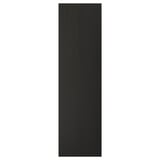 LERHYTTAN black kitchen cabinet with beveled edges and solid wood frame.