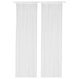 White LILL net curtains. Recycled polyester, sustainable, easy install.