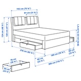 Illustration with measurements for the product: LILLFJÄLLET.