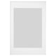 Option: LOMVIKEN picture frame, thin metal edge, rectangular shape, white color, plastic front protection.