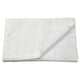 Option: White folded mattress protector, polyester, cotton, quilted textured, elastic corners.